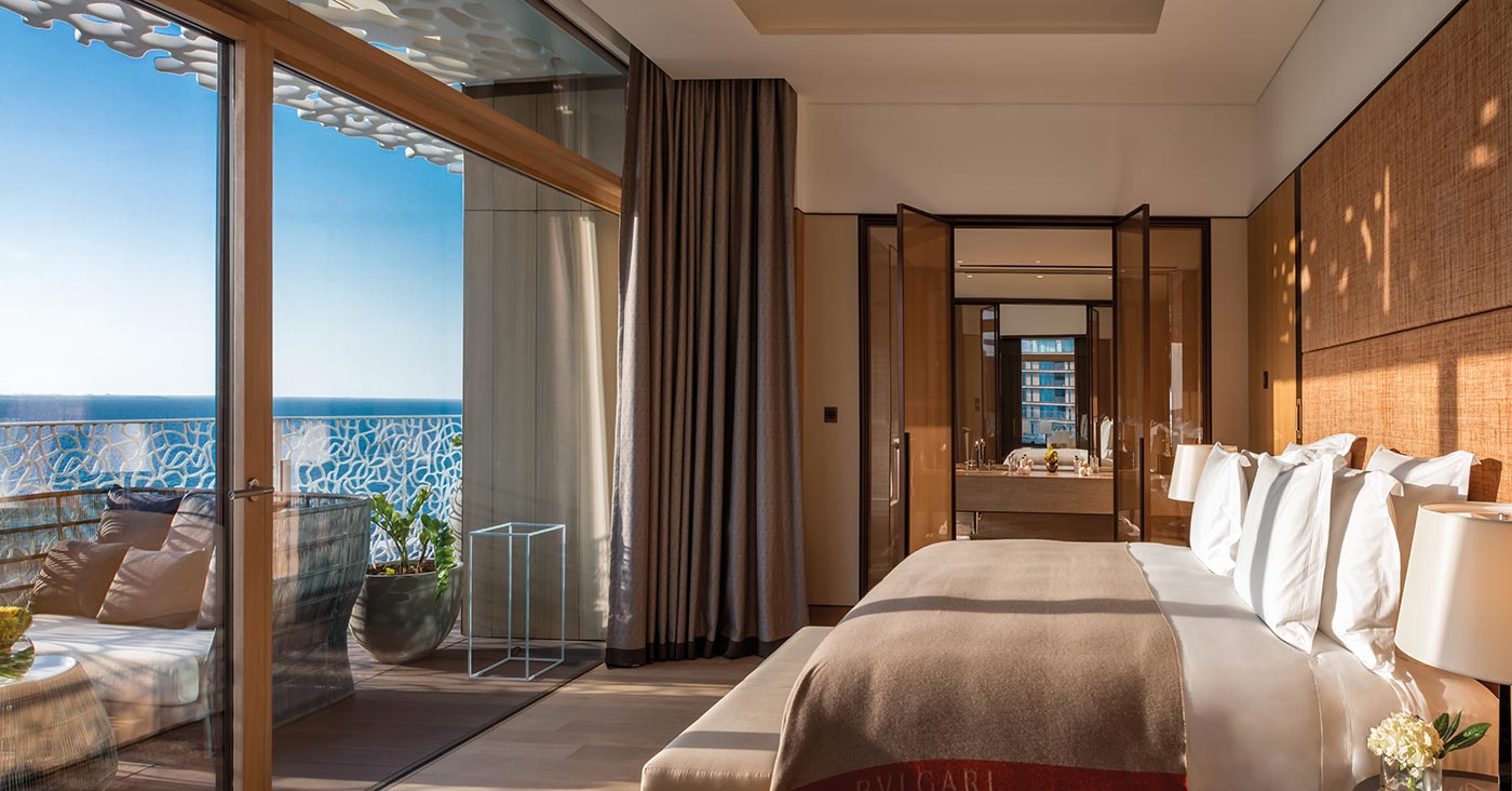The-Bvlgari-Resort-Dubai-_-The-Bvlgari-Suite----Bedroom-by-Sunset